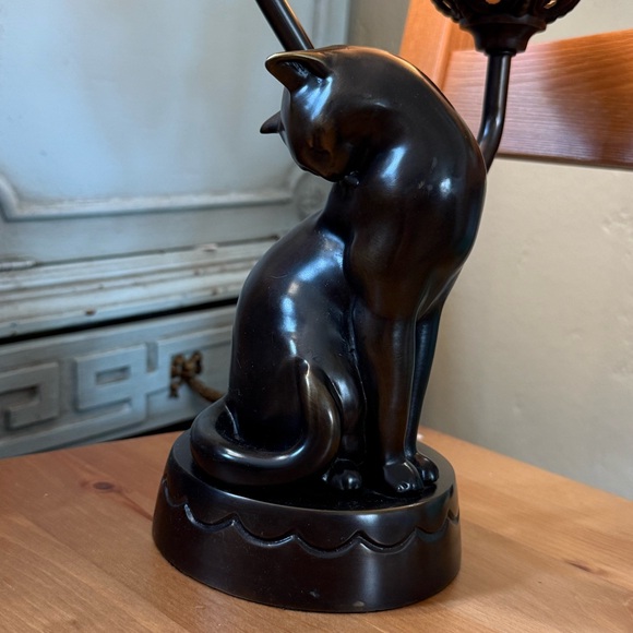 Vintage JB Hirsch bronze cat lamp - Picture 4 of 10